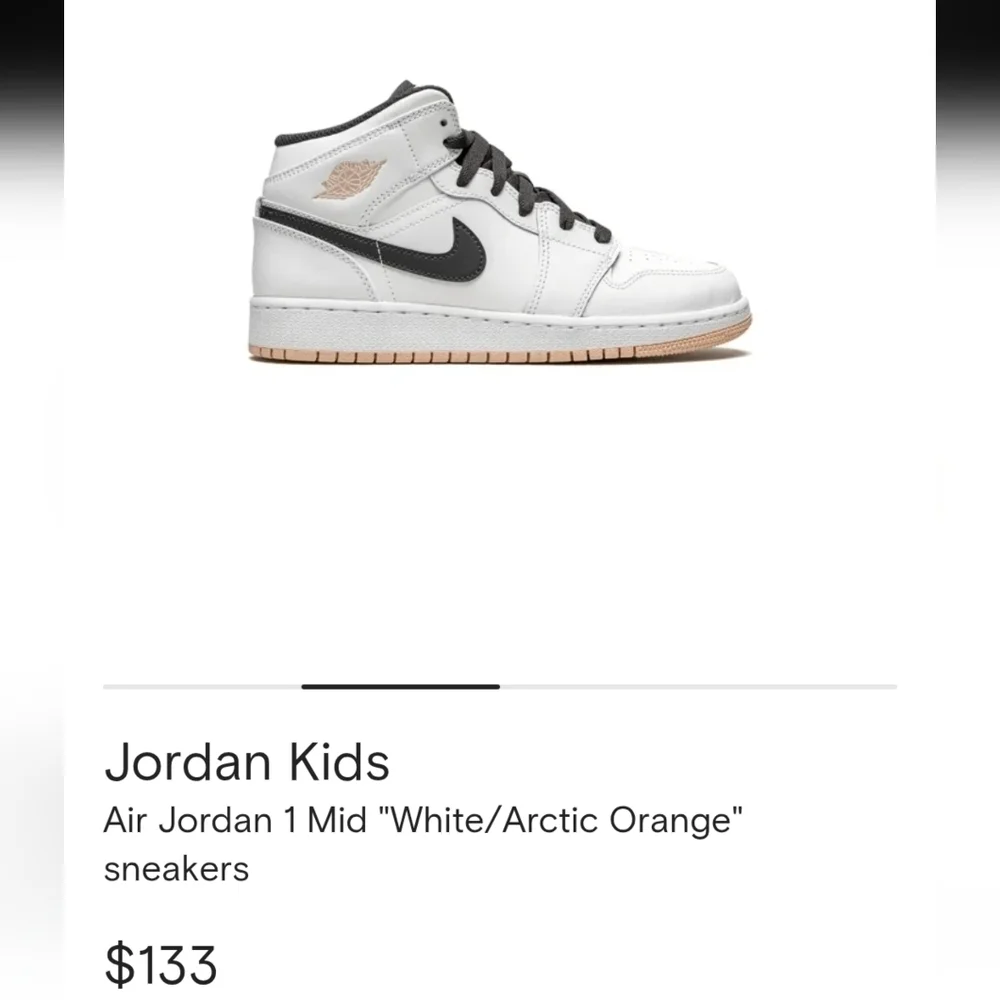 Nike Air Jordan 1 Mid TD 'White Arctic Orange' Sneakers size 13/1
